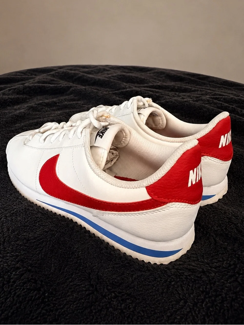 Nike Cortez Sneakers Forrest Gump Big Kids White Red Sz 7Y Classic Retro Lace Up